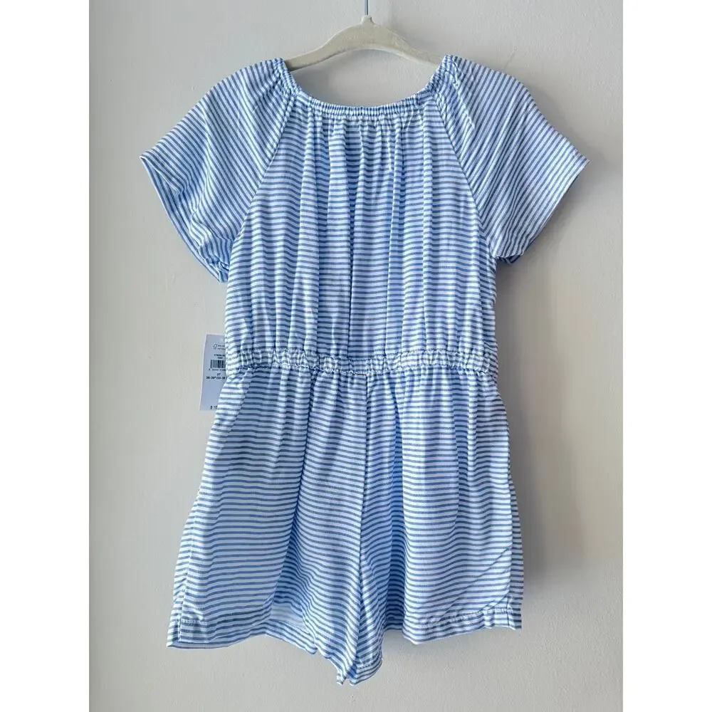 Old Navy girls shirt sleeve striped romper - 3T